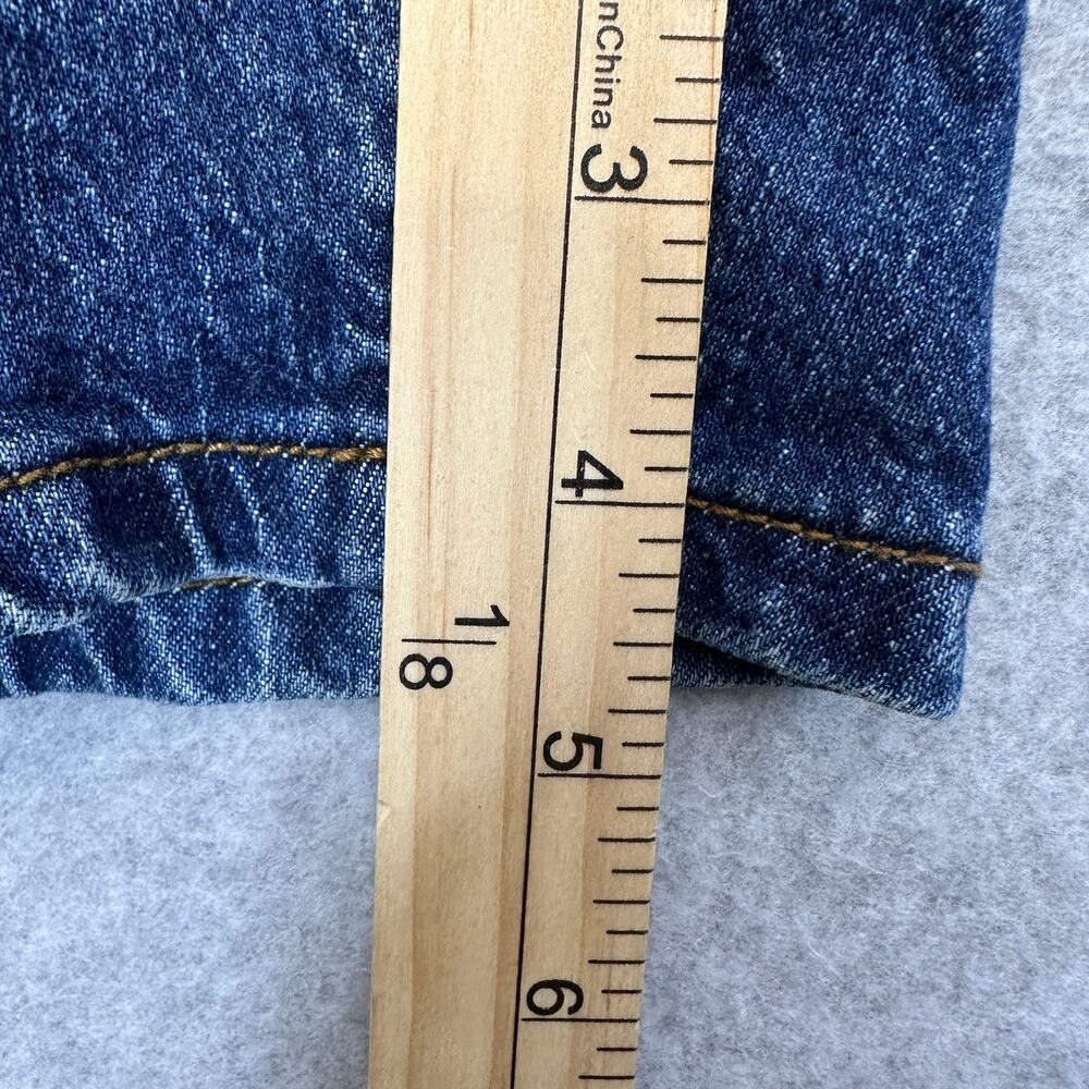 Isabel Maternity Midi Jean Short SZ 16 Medium Wash Denim Crossover Panel Stretch - Picture 11 of 11